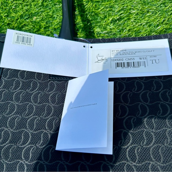 CHRISTIAN LOUBOUTIN BY MY SIDE E/W LARGE TOTE SHOULDER BAG BLACK CL MONOGRAM NEW - Picture 8 of 16